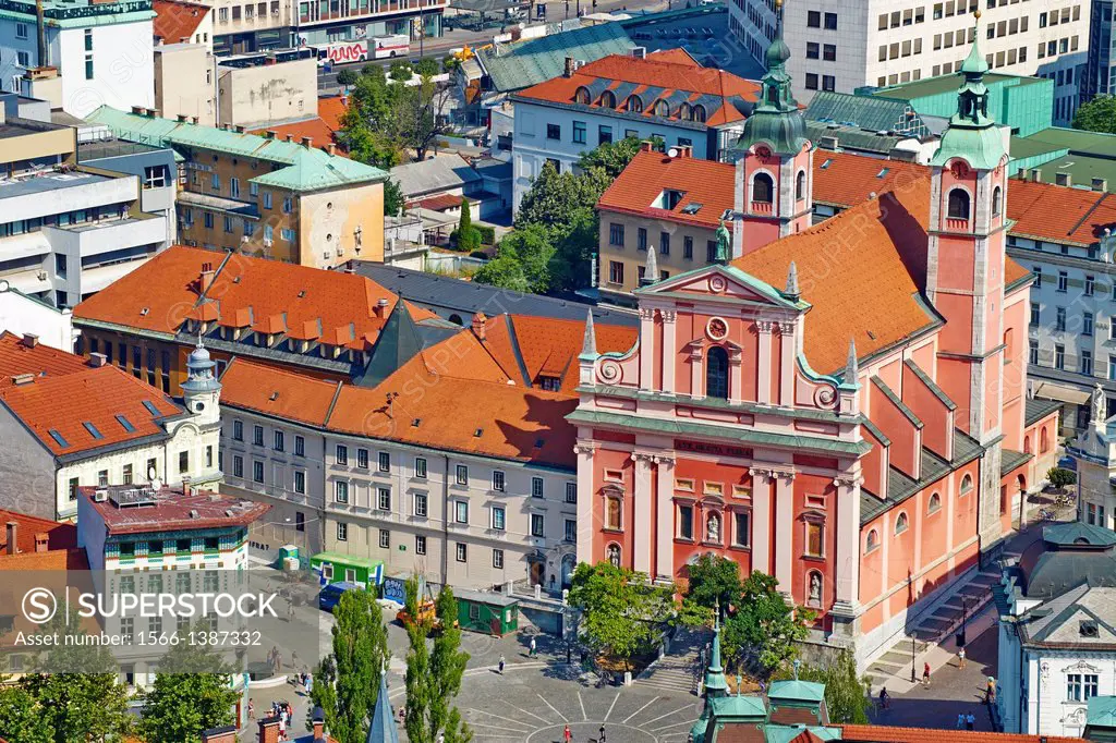 Slovenia, Ljubljana, Franciscan church.