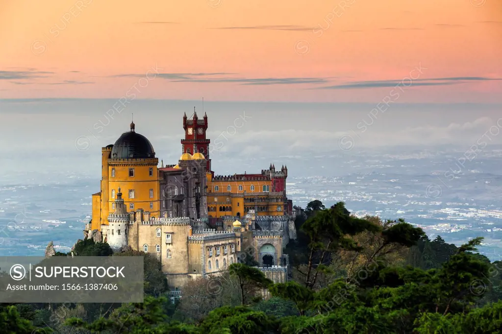 The Pena National Palace, Sintra, Portugal, Europe.