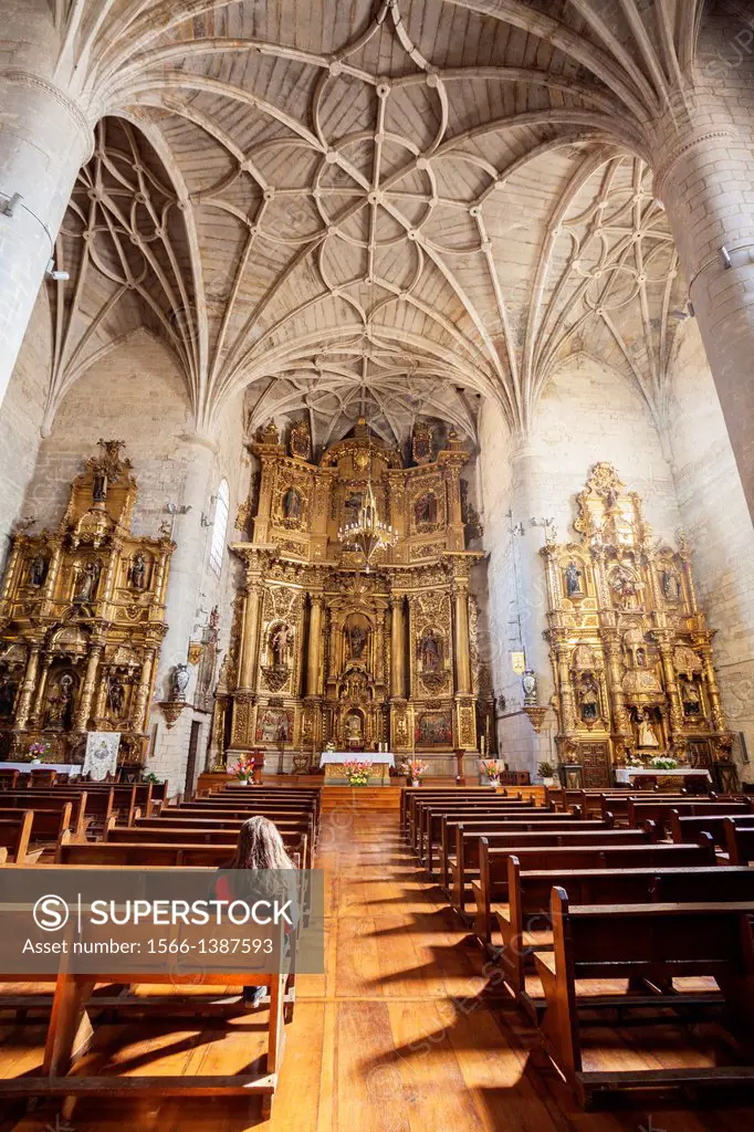 St. James way; Santiago Church at Puente la Reina, Navarra, Spain.