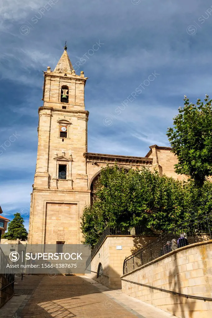 St. James way; Church of La Asuncion at Navarrete, La Rioja, Spain.