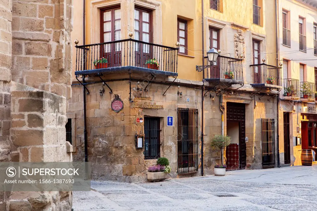 St. James way; Mayor street at Santo Domingo de la Calzada, La Rioja, Spain.