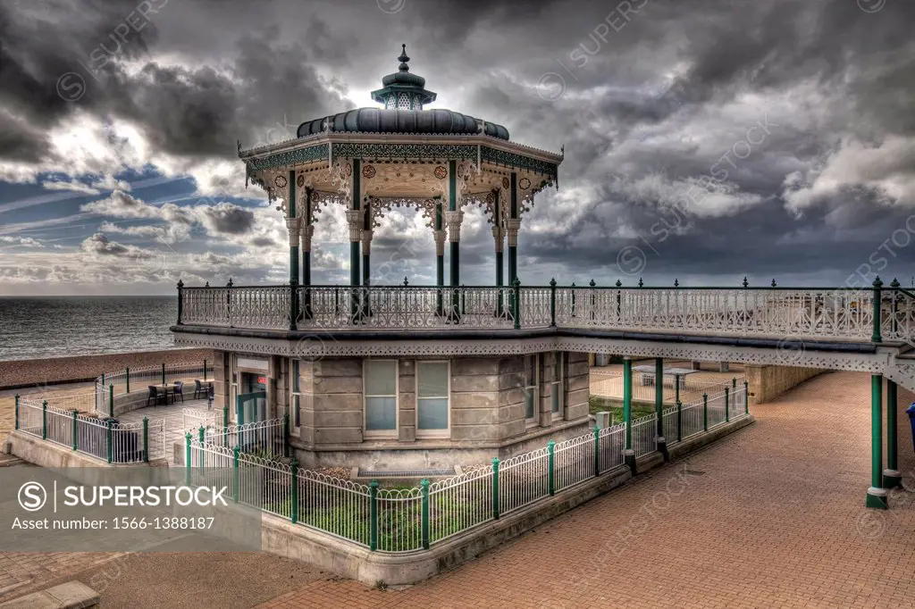 The Victorian Bandstand ( recently restored ) , Brighton , Sussex , England.