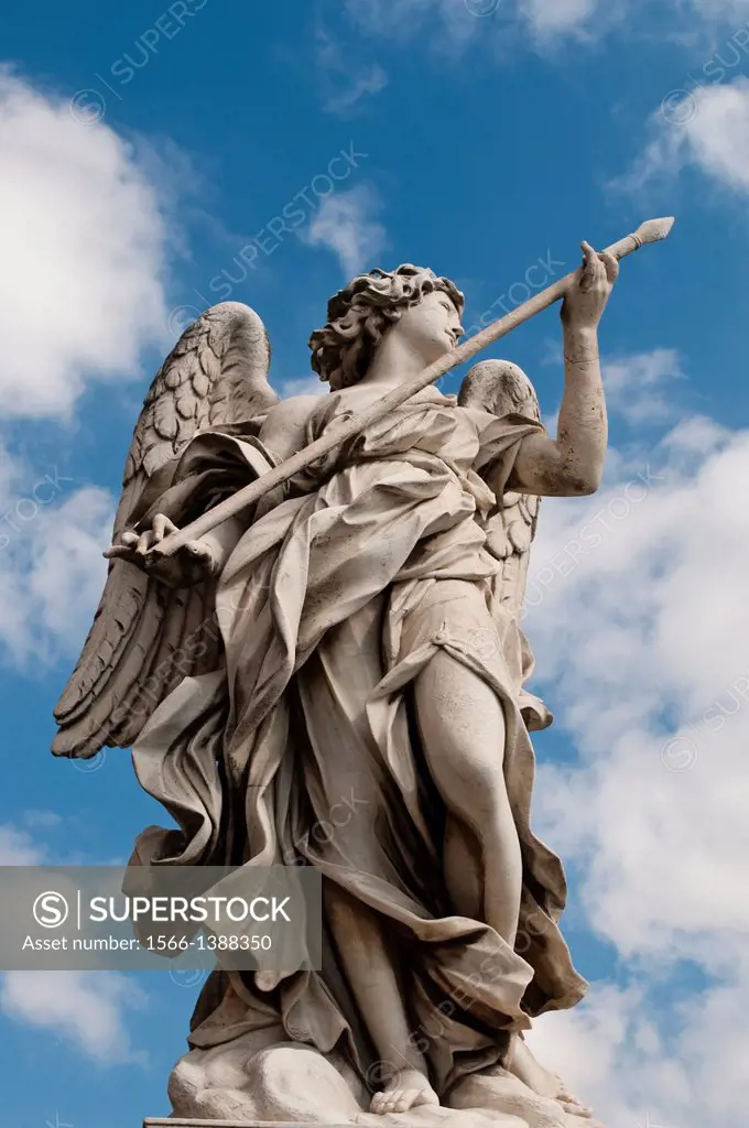 Angel with the Lance on Ponte Sant'Angelo, Rome, Italy.