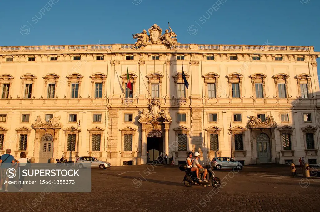 Palazzo della Consulta housing the Italian Supreme Court at the Quirinal Square, Rome, Italy.