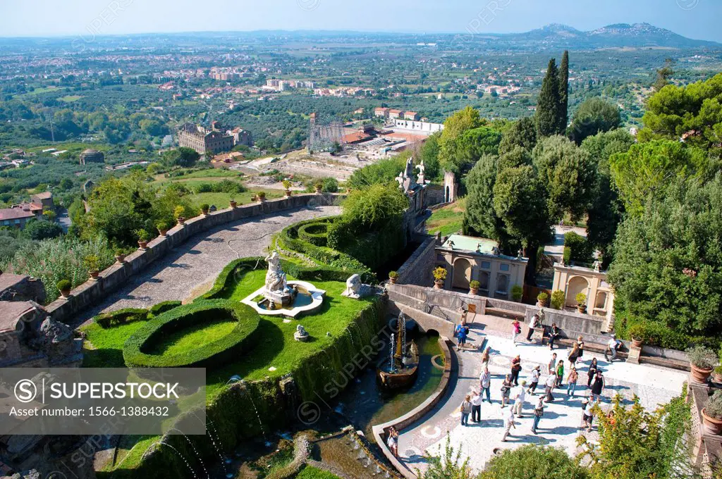 The Rometta fountain, Villa d'Este, Tivoli, Lazio, Italy.