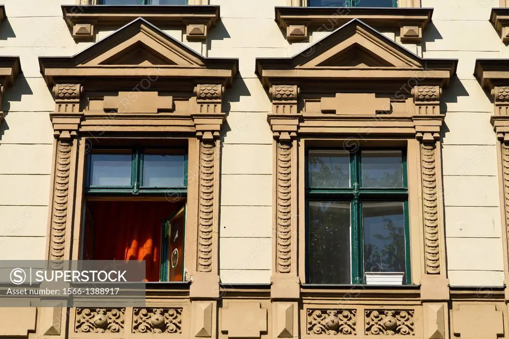 Exterior Facade in Berlin Kreuzberg, Germany.