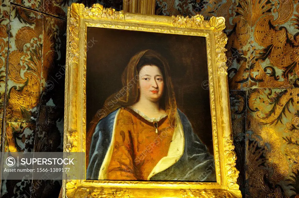portrait of Mme de Maintenon like Roman Ste Francoise 17th, Chateau de Maintenon, Eure & Loir department, region Centre, France, Europe.