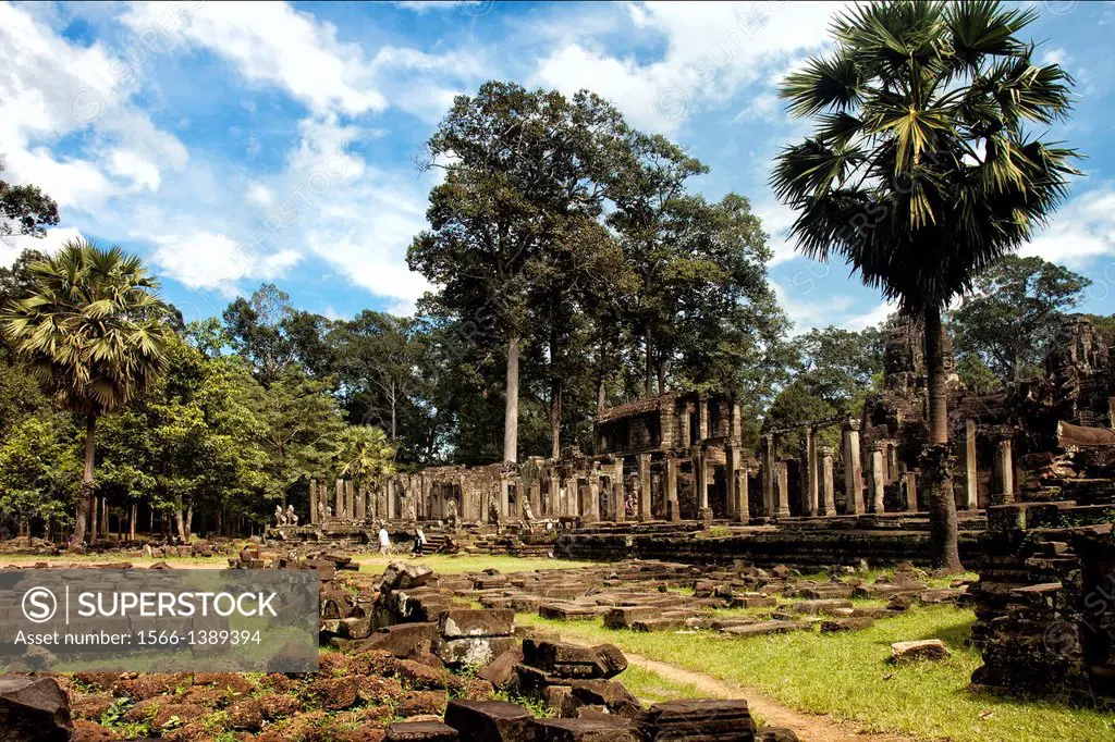 Bayon temple, temple complex of Angkor Thom, Siem Reap, Cambodia, Asia