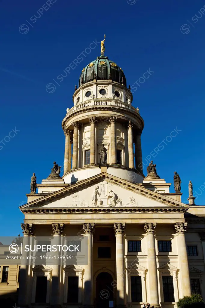 The French Dome on the Gendarmenmarkt in Berlin, Germany.