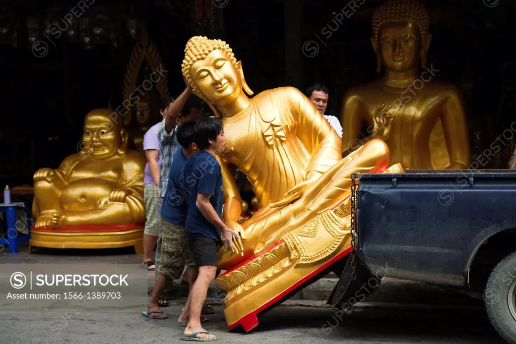 Bamrung Muang Road near Bangkok City Hall and Wat Suthat is the largest center for Buddhist supply shops in the country. Originally an elephant trail,...