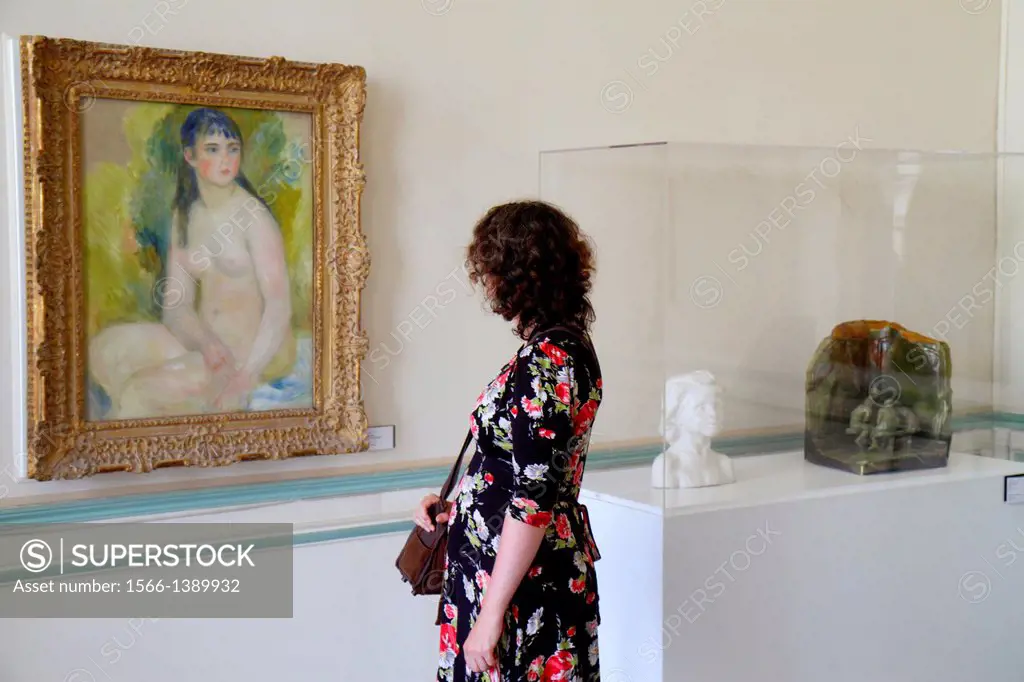 France, Europe, French, Paris, 7th arrondissement, Musée Rodin, Rodin Museum, Hôtel Biron, art, painting, nude, woman, looking,.