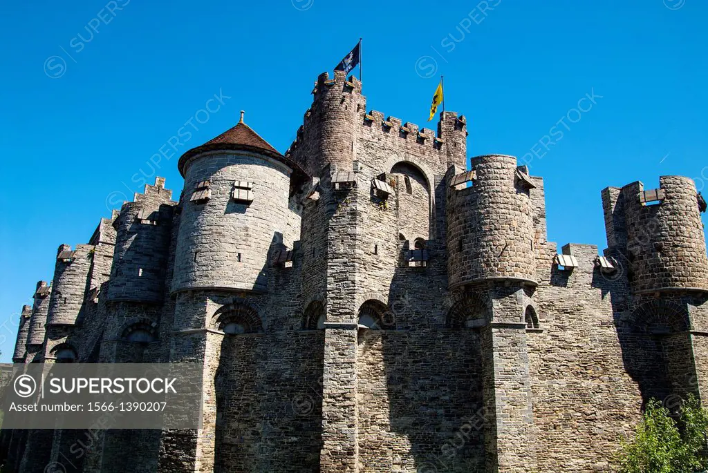 Gravensteen (Castle of the Counts). Ghent, West Flanders, Belgium.