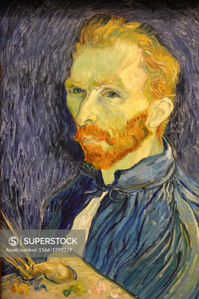 Selfportrait by Van Gogh, National Gallery of Art, Washington D.C., USA.