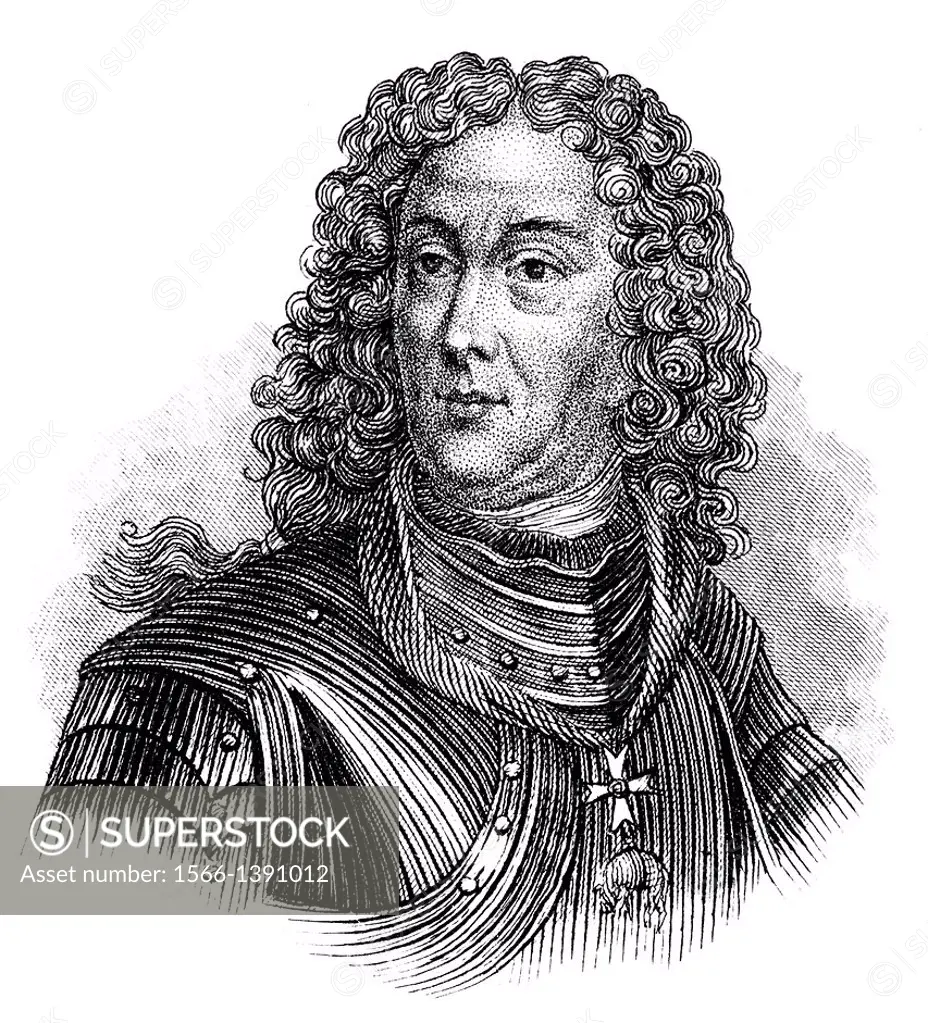 Eugene Francis, Prince of Savoy-Carignan or François-Eugène de Savoie-Carignan, 1663 - 1736, a general and commander in the Great Turkish War