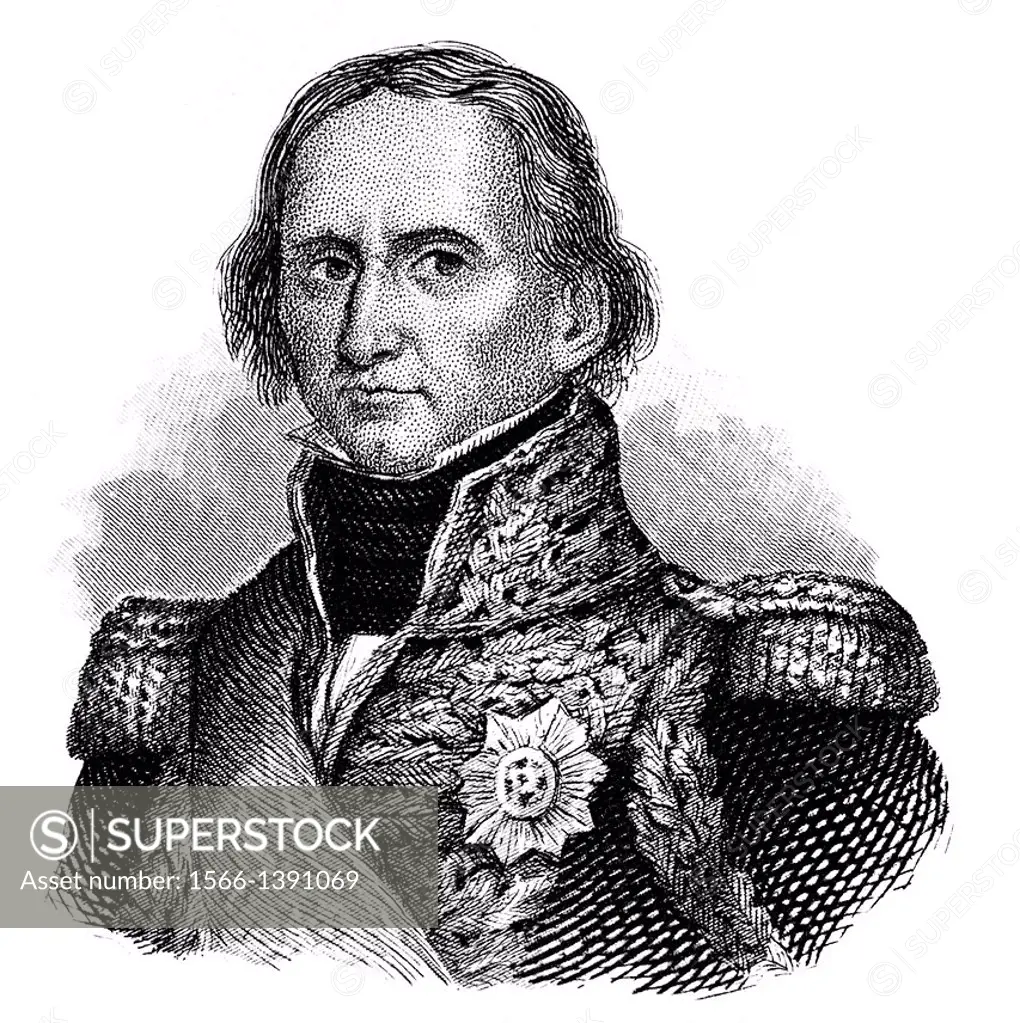 Marshal General Jean-de-Dieu Soult, 1st Duke of Dalmatia, 1769 - 1851, a French general and statesman, Marshal General of France, Prime Minister of Fr...