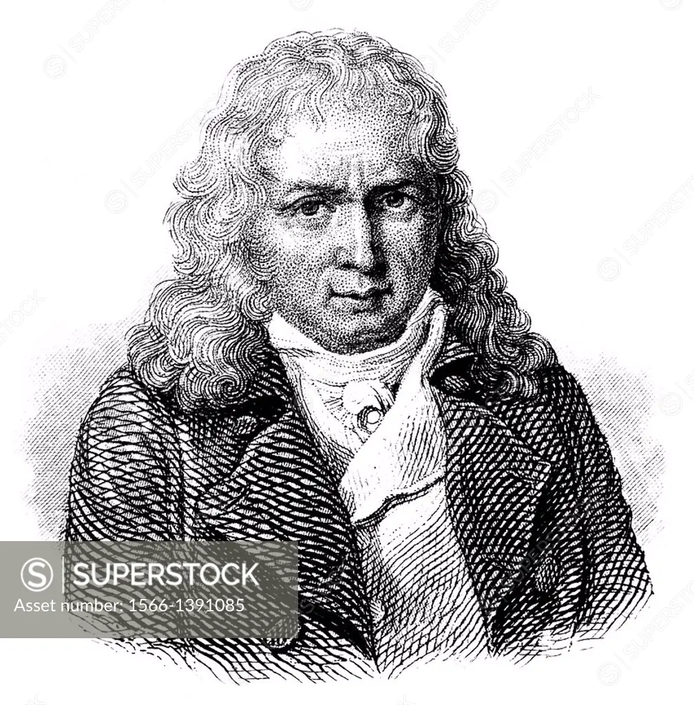 Jacques-Henri Bernardin de Saint-Pierre or Bernardin de St. Pierre, 1737 - 1814, a French writer and botanist,.