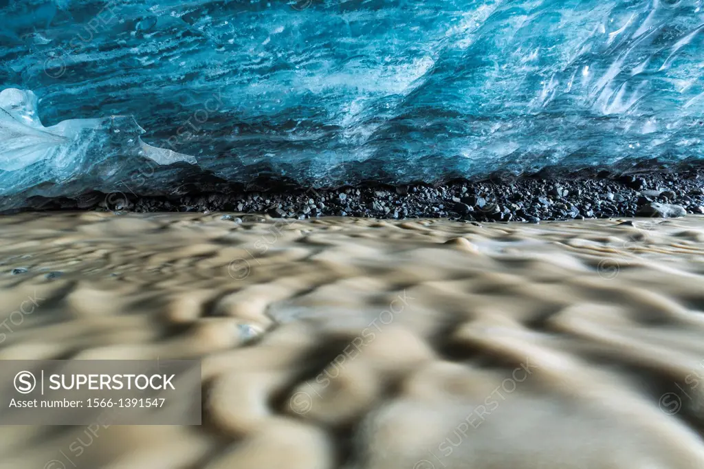 Ice Cave, Skaftafell National Park, Southern Iceland, Iceland, Europe.