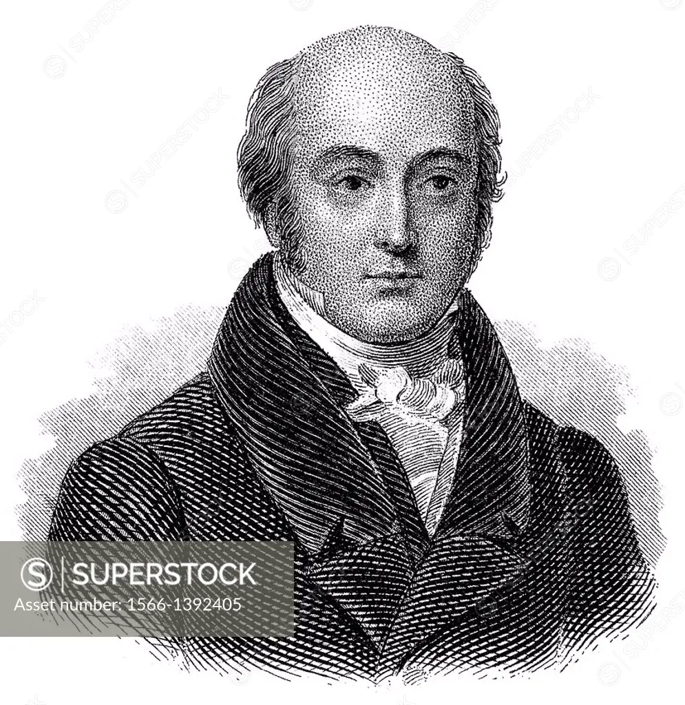 Portrait of Sir Thomas Lawrence, 1769 -1830, a English painter and president of the Royal Academy.