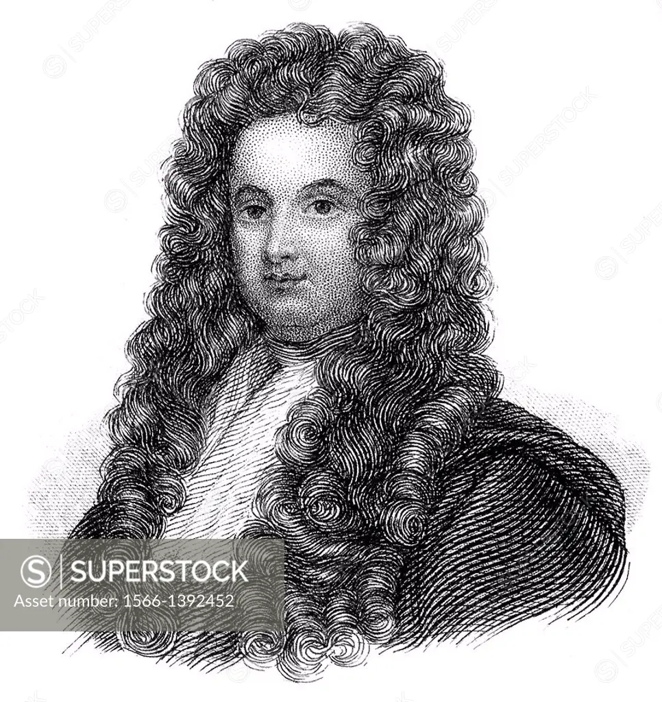 Portrait of John Somers, 1st Baron Somers, 1651 - 1716, an English Whig jurist and statesman.