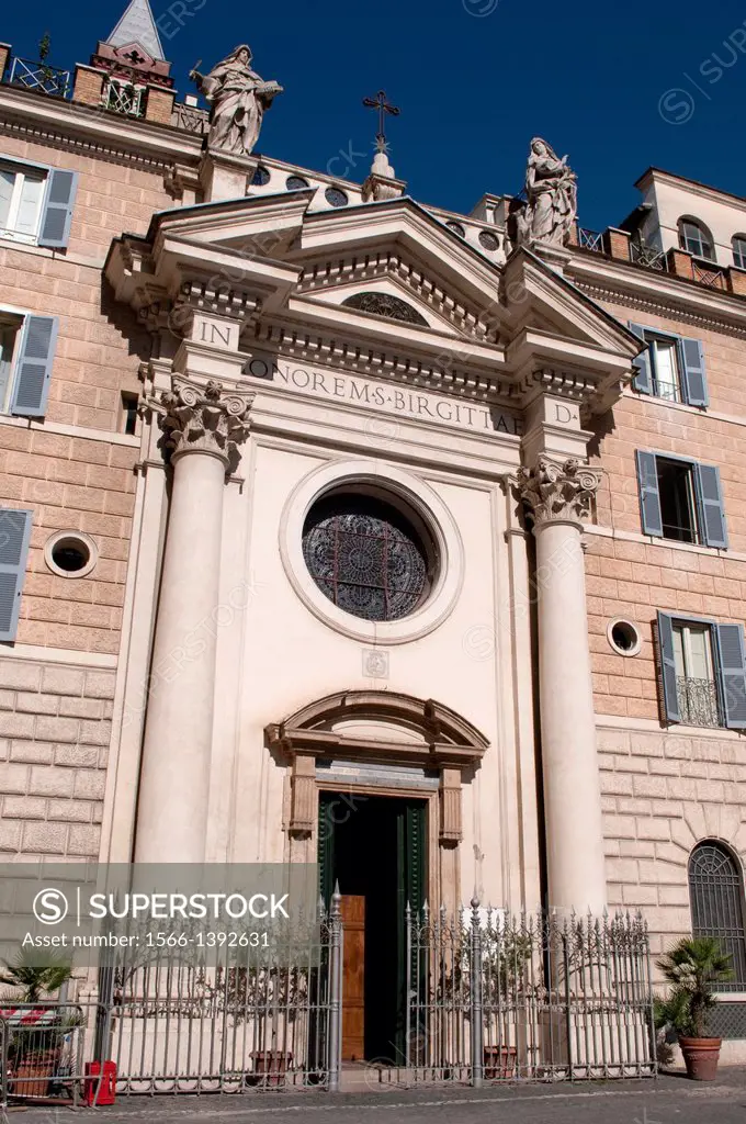 Santa Brigida a Campo de'Fiori, an 18th century convent church, at Piazza Farnese, Rome, Italy.