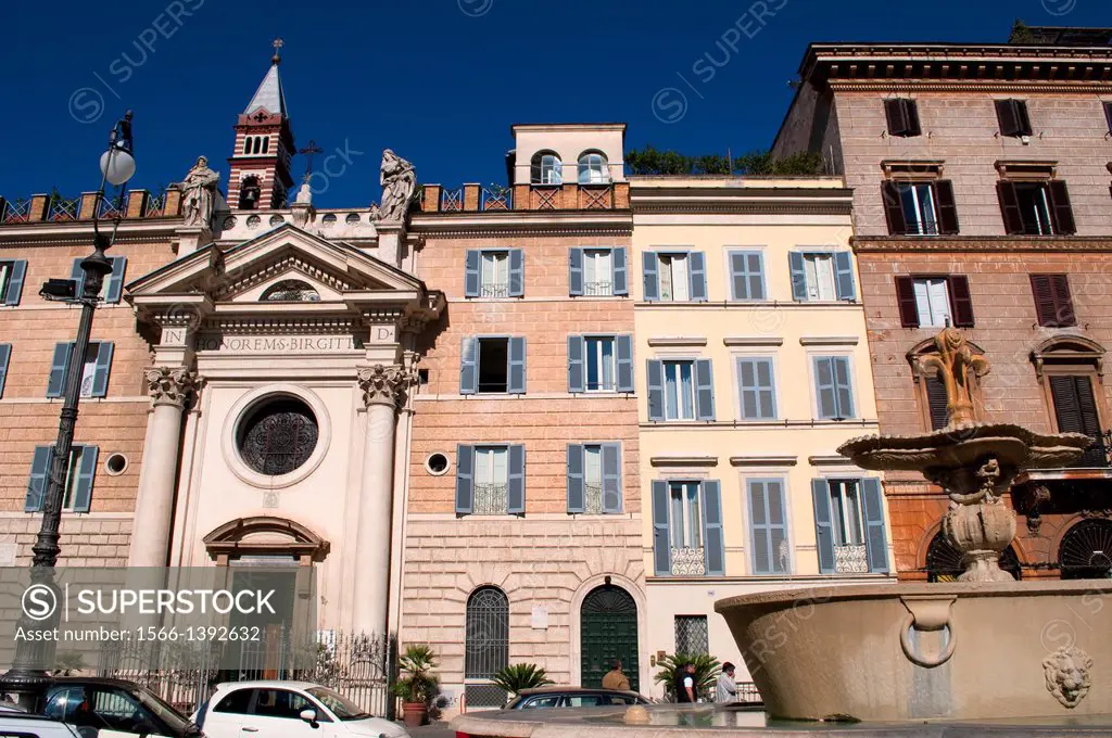 Santa Brigida a Campo de'Fiori, an 18th century convent church, at Piazza Farnese, Rome, Italy.