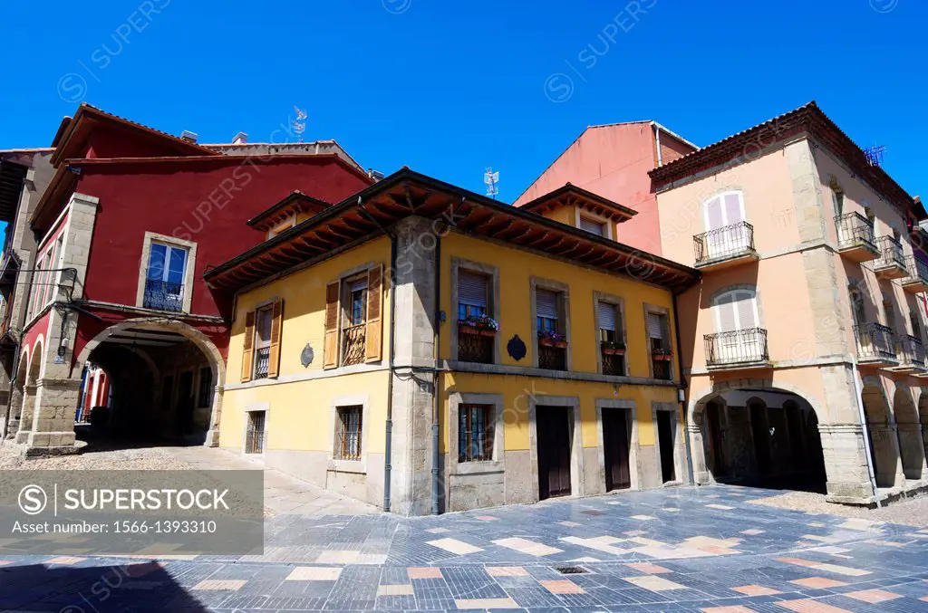 Buildings in Aviles, Asturias, Spain.