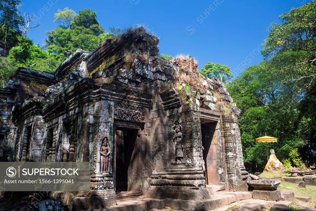 Ancient Khmer ruins in Champasak, Laos.