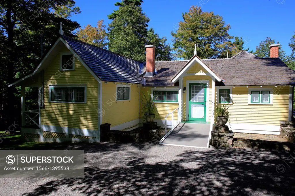 The Mackenzie King Estate in Gatineau Park in Canada showing the restored chalets of Kingswood - which include two summer cottages (shown) purchased b...