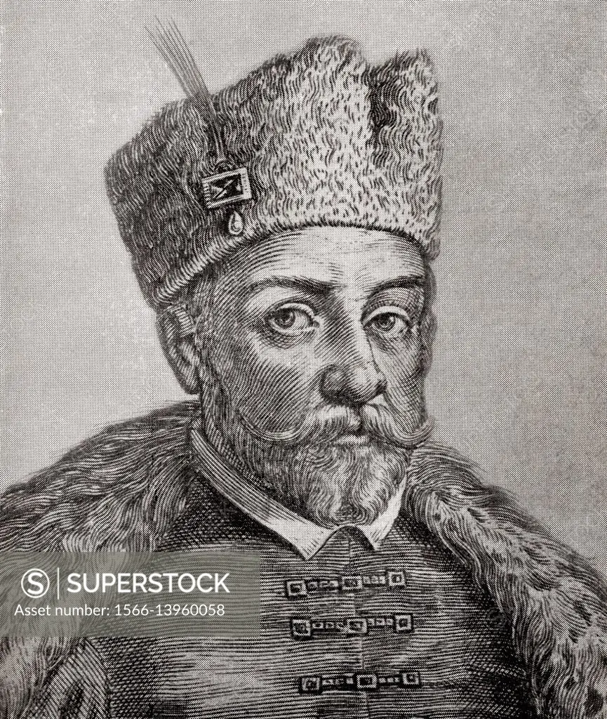 Ivan IV Vasilyevich, 1530-1584, aka Ivan the Terrible or Ivan the Fearsome. Grand Prince of Moscow from 1533 to 1547, then ""Tsar of All the Russias""...