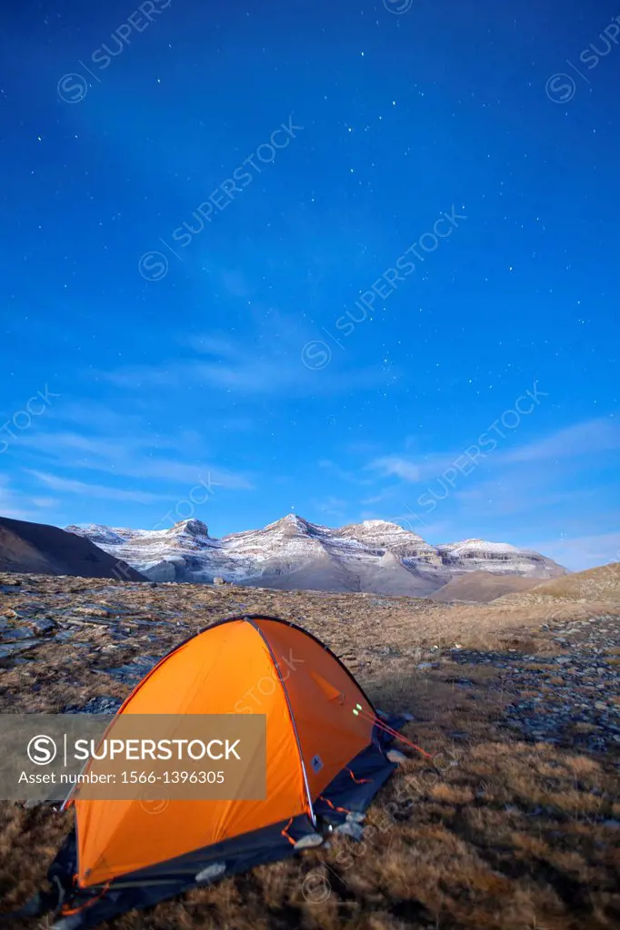Camping at the National Park of Ordesa and Monte Perdido, Huesca, Spain.