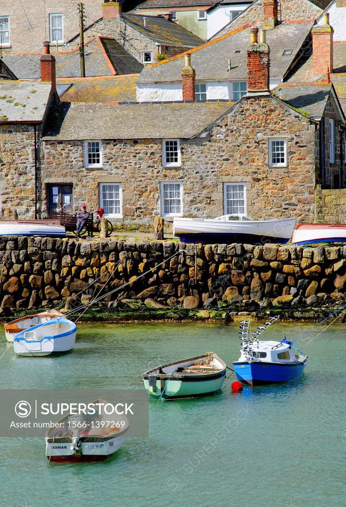 mousehole is a typical coastal village in cornwall, england, uk.