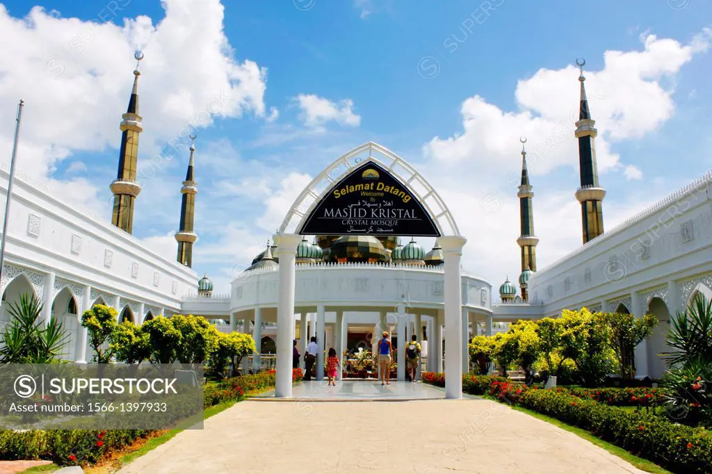 Crystal Mosque, Masjid Kristal, Man Wan Island, Taman Tamandun, Kuala Terengganu,Terengganu, Malaysia.