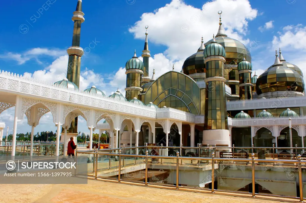 Crystal Mosque, Masjid Kristal, Man Wan Island, Taman Tamandun, Kuala Terengganu,Terengganu, Malaysia.