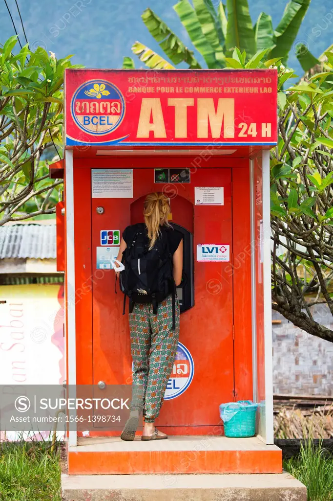 ATM Machine in Vang Vieng, Laos.