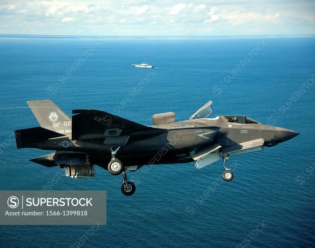 ATLANTIC OCEAN (Oct. 3, 2011) An F-35B Lightning II conducts initial sea trials over the Atlantic Ocean. The F-35B is the Marine Corps Joint Strike Fo...