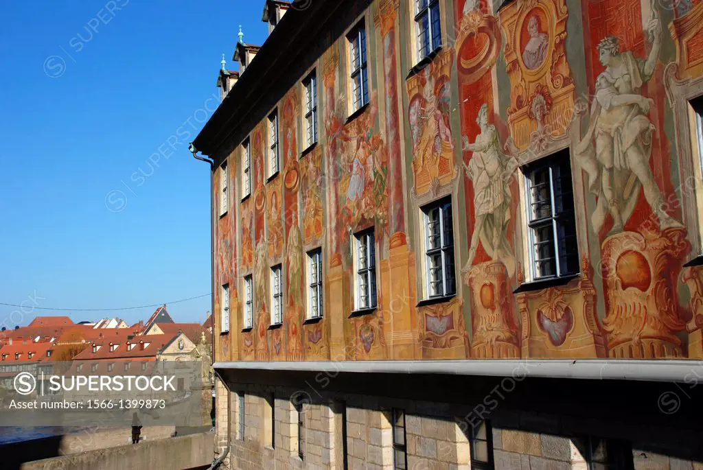 Baroque facade of the Town Hall of Bamberg