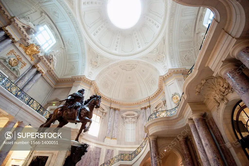 Germany, Berlin, Bode Museum, Foyer, Equestrian Statue.