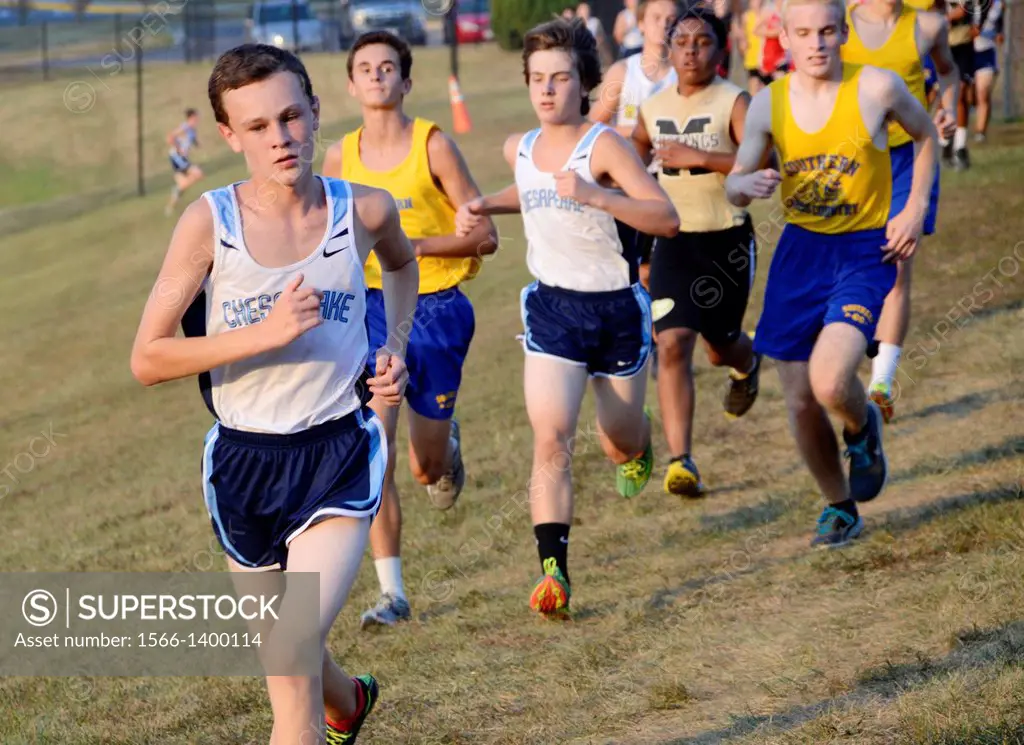 High school cross country in Harwood, Maryland.