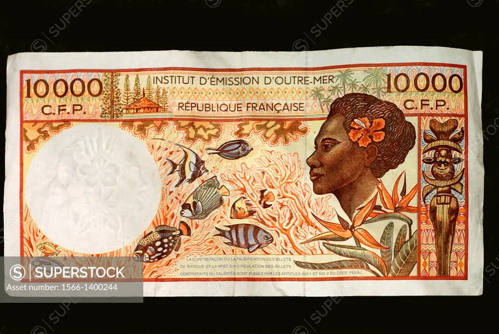banknote,billet de banque,franc pacifique,Tahiti,iles de la Societe,archipel de la Polynesie francaise,ocean pacifique sud