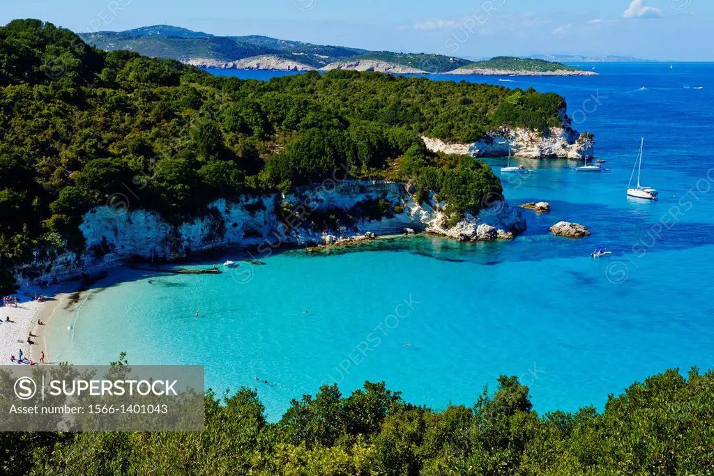 Greece, Ionian island, Antipaxi, Voutoumi beach.