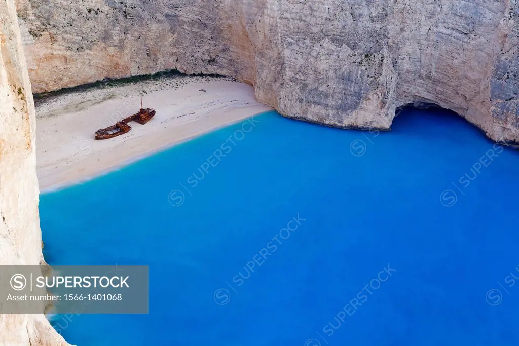 Greece, Ionian island, Zante island, Shipwreck beach.