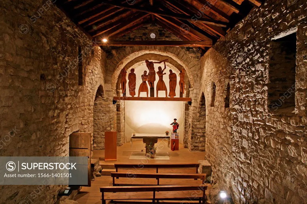 Romanesque church of Santa Eulalia, Erill la Vall, Vall de Boi, Catalonia, Spain