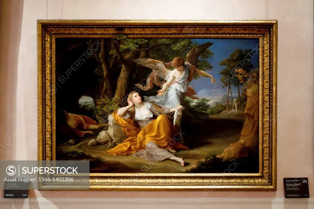 Painting 'Agar and the Angel' by Pompeo Batoni, Palazzo Barberini, Rome, Italy.