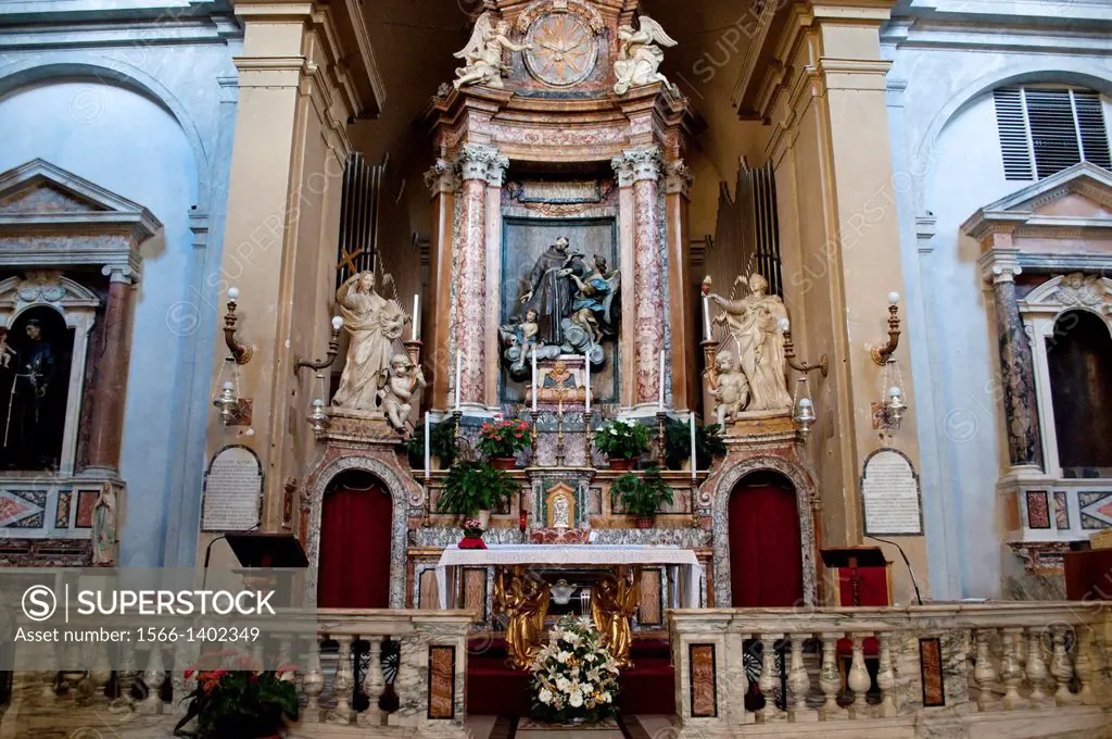 Altar, San Francesco a Ripa church, Trastevere, Rome, Italy.