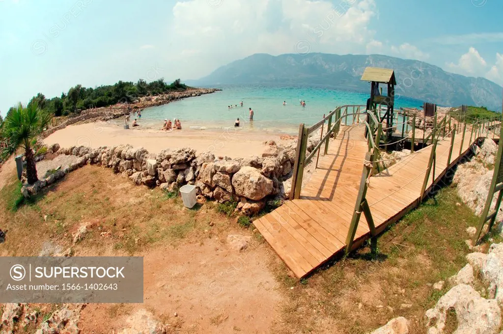 Cleopatra beach, Cleopatra island (Sedir Island), Aegean Sea, Turkey.