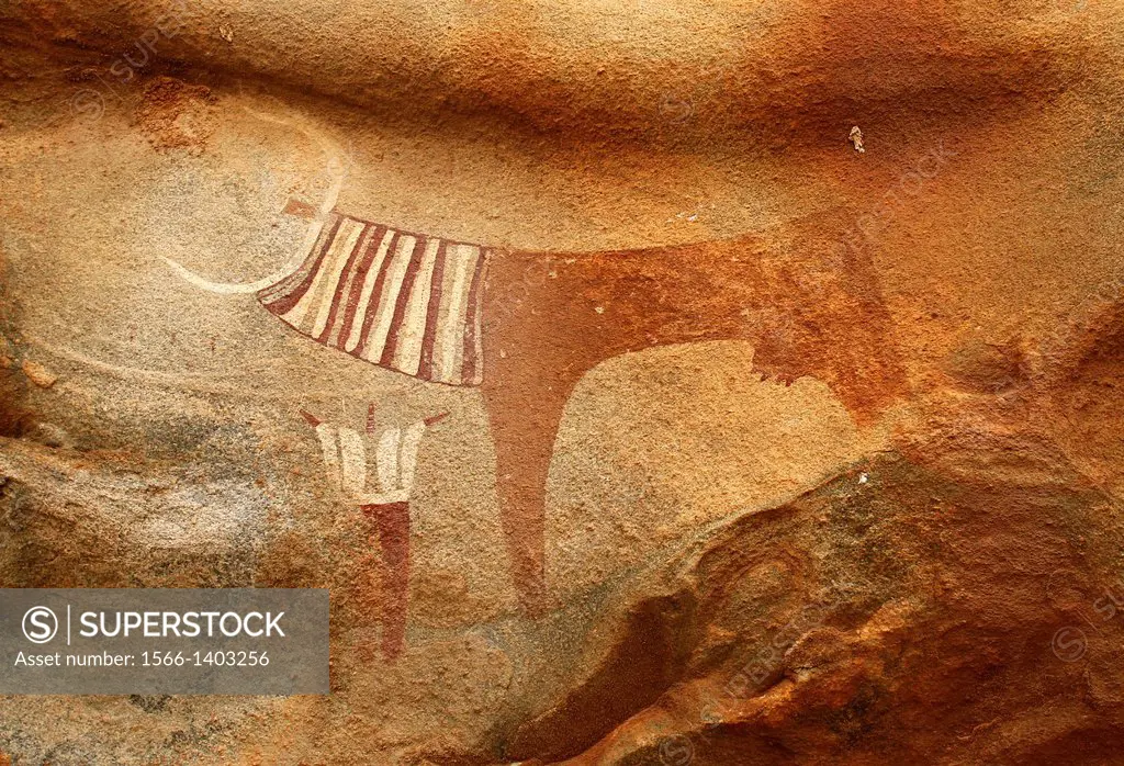 Neolithic cave paintings, Laas Geel, Naasa Hablood Hills, Somaliland, Somalia.