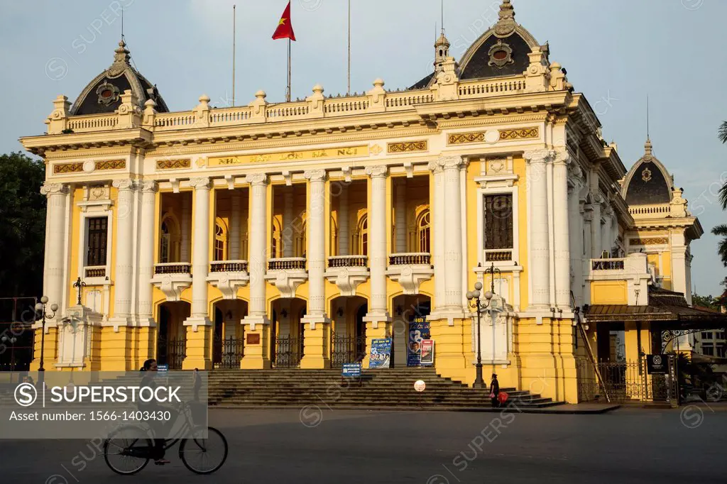 The Hanoi Opera House was built during the French colonial administration of Vietnam between 1901 and 1911 and was modeled on the Palais Garnier in Pa...