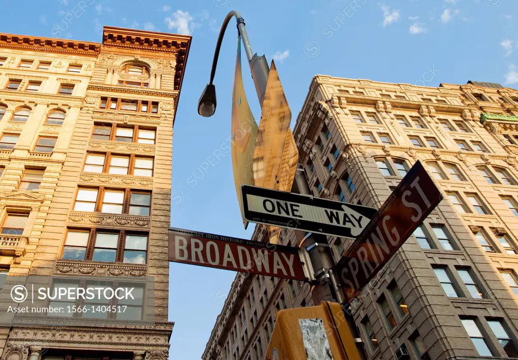 Shopping zone, Broadway Street, Spring Street, Soho, Manhattan, New York, New York City, United States, USA.
