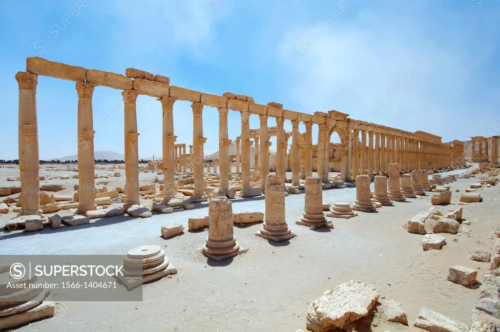 The ruins of the ancient city of Palmyra, Syria.