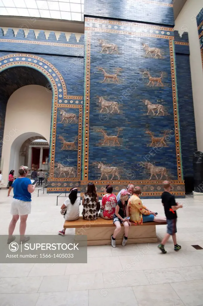 Germany, Berlin, Pergamon Museum, Ishtar Gate of the Ancient City of Babylon.